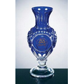 Cobalt Blue Renaissance Vase - Italian Lead Crystal (14"x6 1/2")